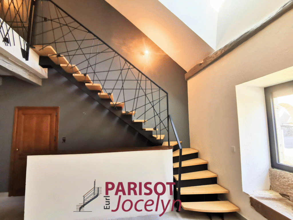 escalier avec contremarche métal