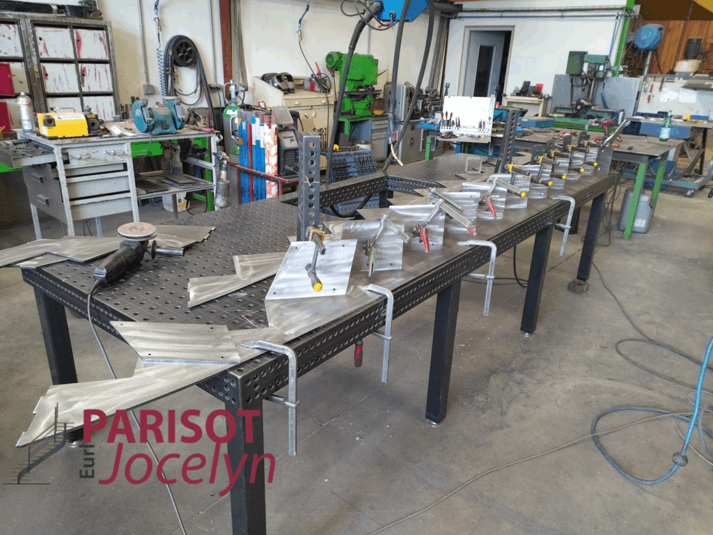 Fabrication limon crémaillère fixations